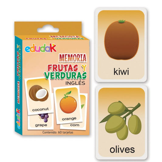 Memoria Frutas y Verduras (Inglés)