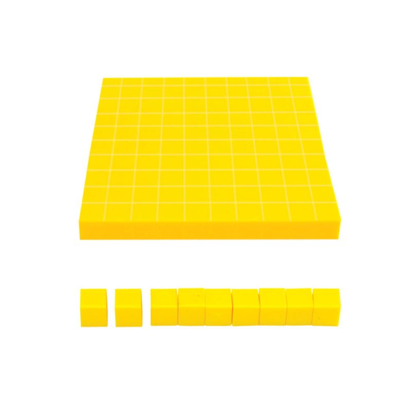 Base 10 con Cubo Transparente