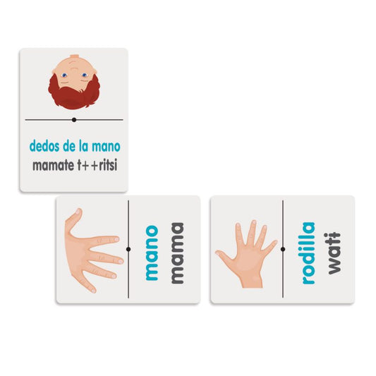 Dominó Partes del Cuerpo (Wixarika)