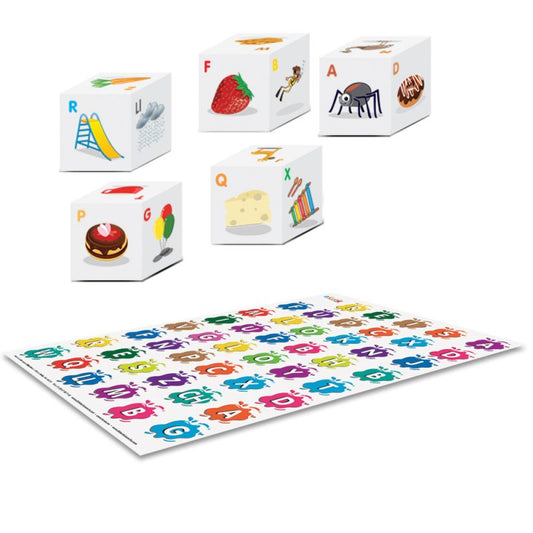 Tapete Abecedario con 5 Cubos (español)