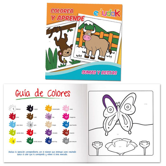 Libro Colorea y Aprende Sumas y Restas