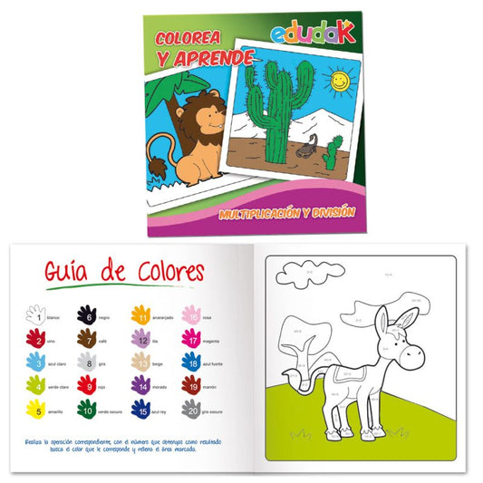 Libro Colorea y Aprende Multiplicación y División