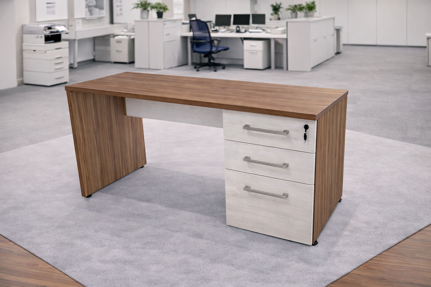 ESCRITORIO SECRETARIAL 3 CAJONES MELAMINA 120X75X75