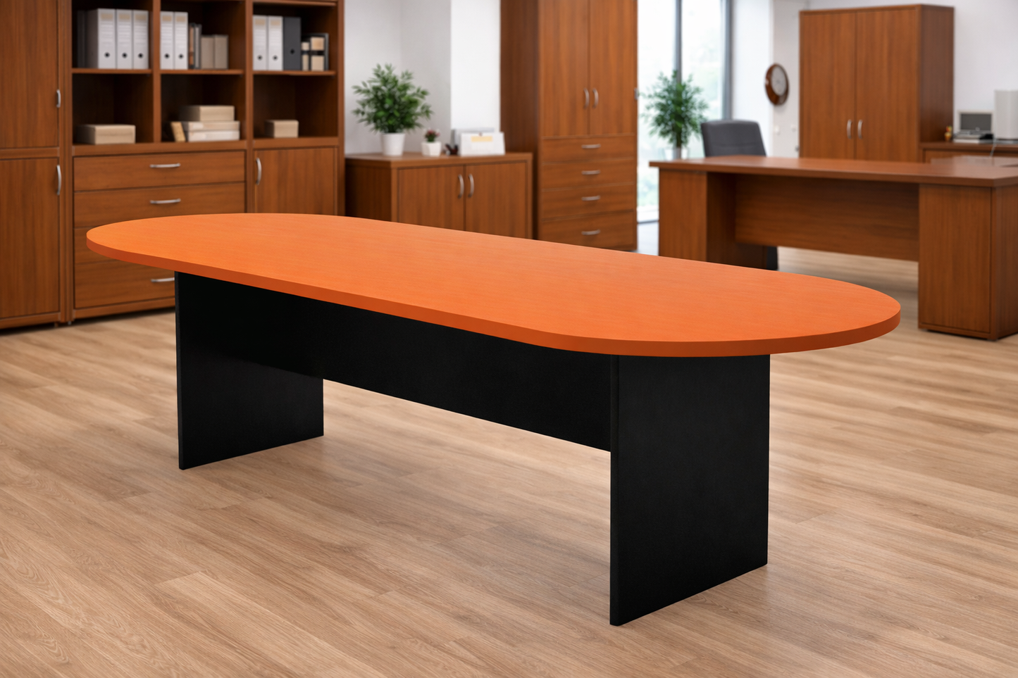 MESA DE JUNTAS OVAL MELAMINA