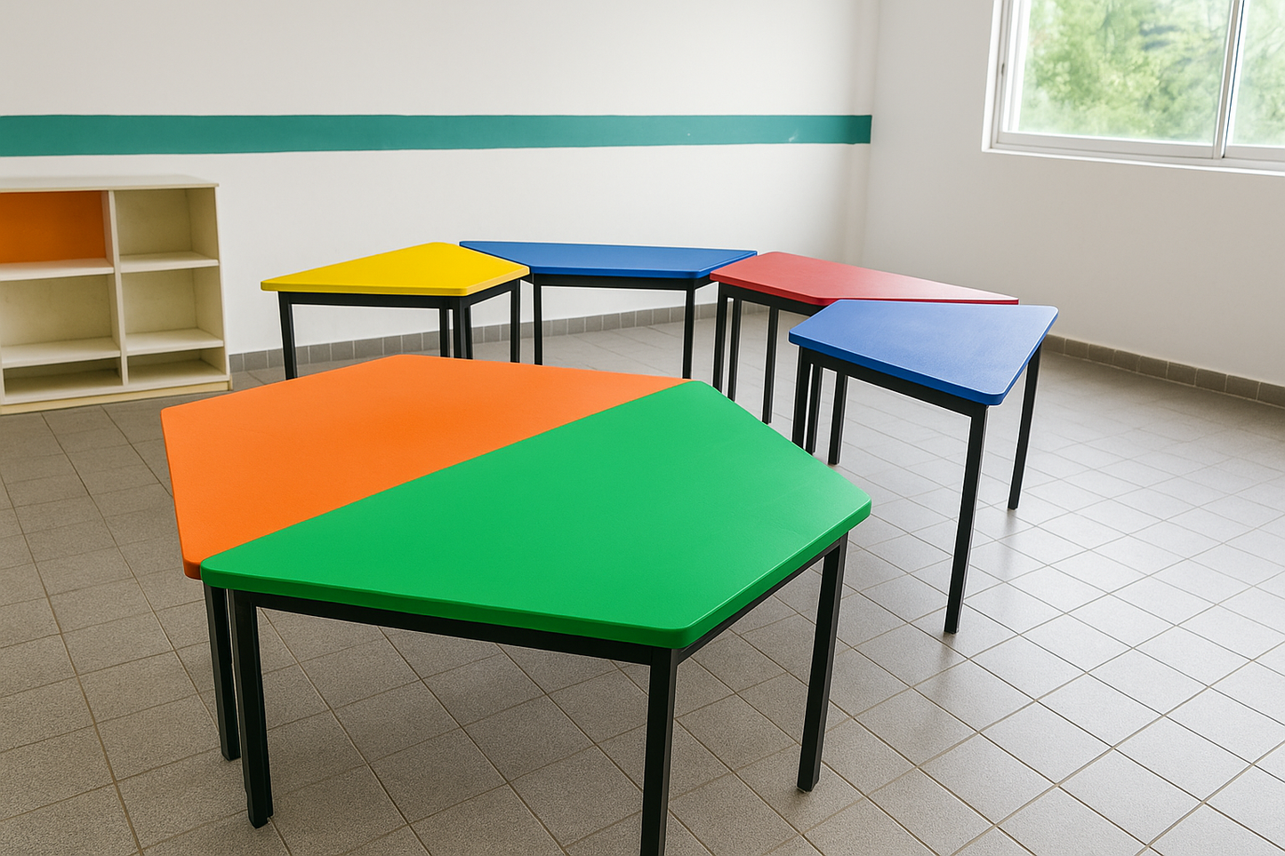 MESA TRAPEZOIDAL POLIPROPILENO KINDER