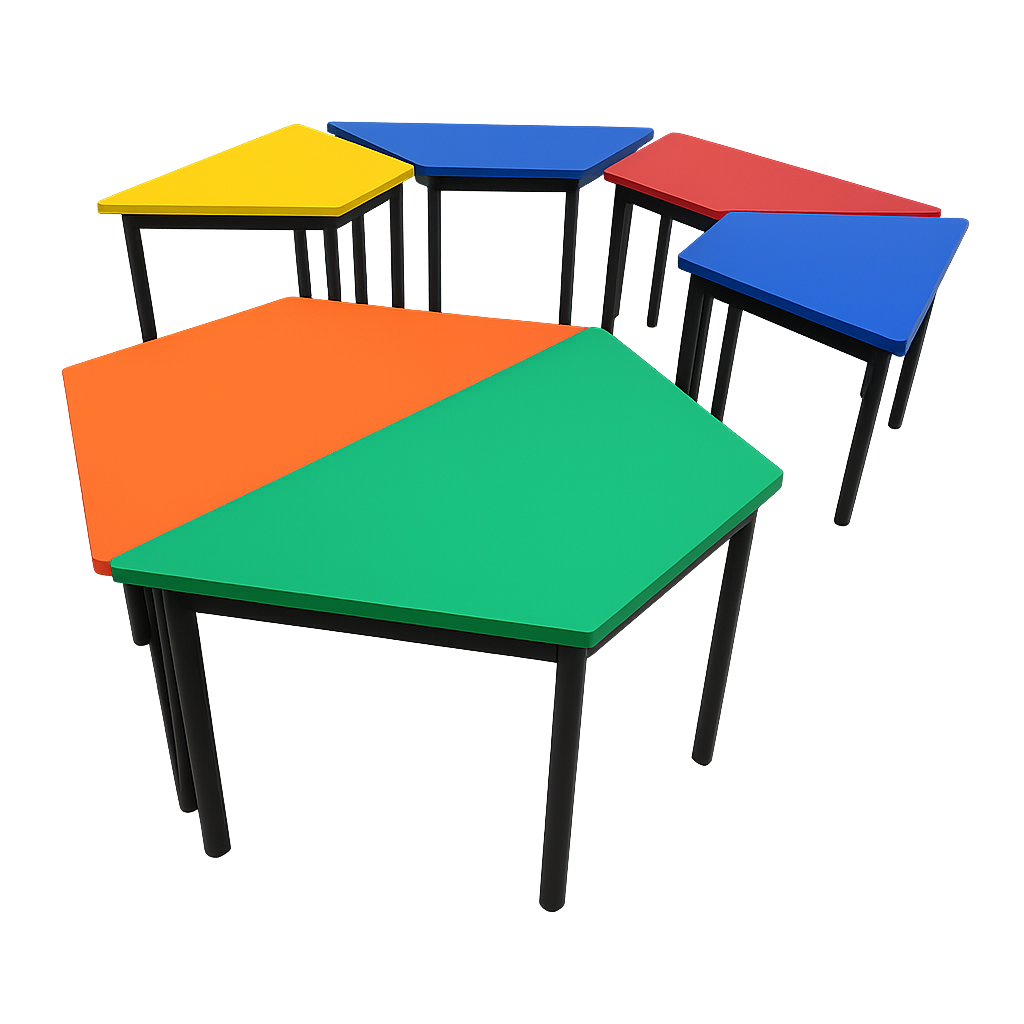 MESA TRAPEZOIDAL POLIPROPILENO KINDER