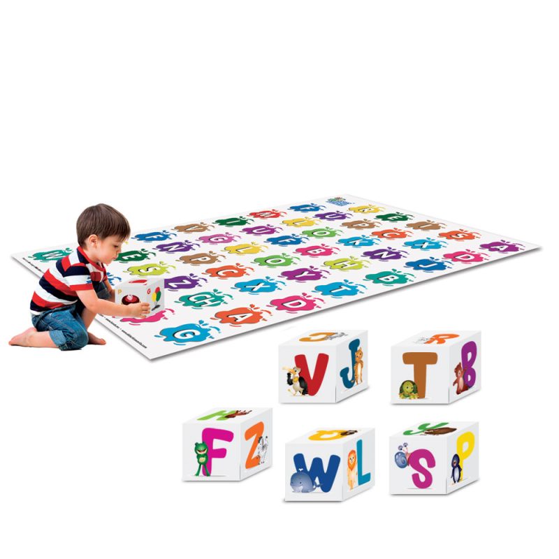 Tapete Alphabet con 5 Cubos (inglés)