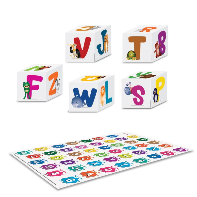 Tapete Alphabet con 5 Cubos (inglés)