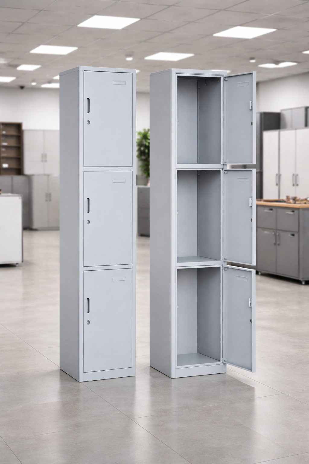 CASILLERO "LOCKER" DE 3 PUERTAS CALIBRE 22 38*45*180