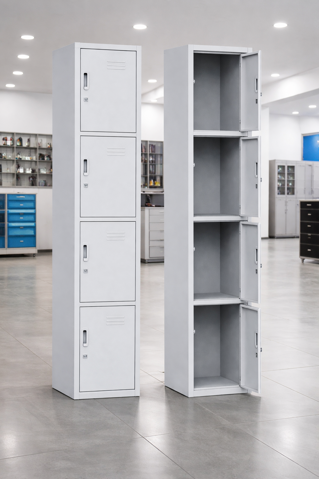 CASILLERO "LOCKER" DE 4 PUERTAS CALIBRE 24 36*37*180