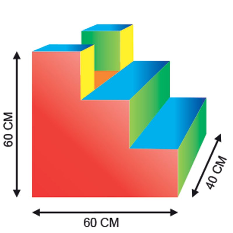 Escalera con Base 60x60x40 cm