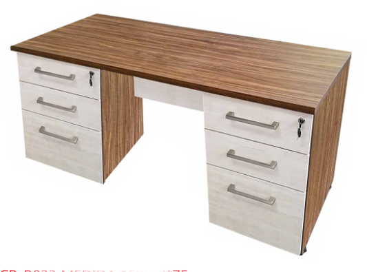 ESCRITORIO SEMIEJECUTIVO 6 CAJONES MELAMINA 150X75X75