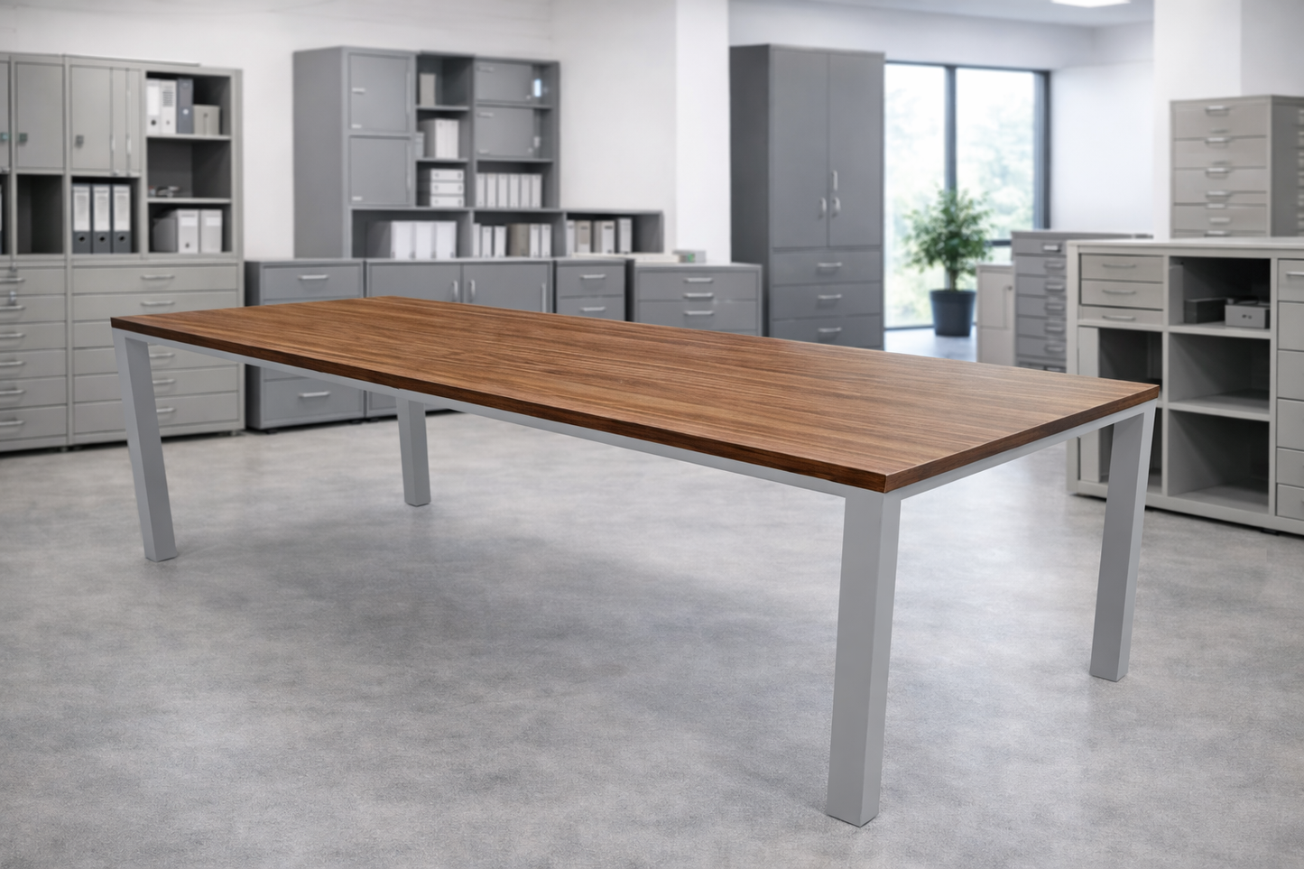 MESA DE JUNTAS R09 TUBULAR MELAMINA
