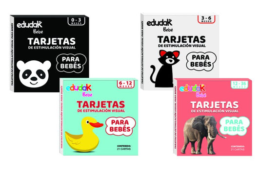 Tarjetas de Estimulación Visual (Paquete de 4)